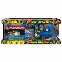 Terrarium aquaterrarium équipé 76x30x30cm Reptihabitat Tortue Aquatique NT-T22E - Zoo Med Noir