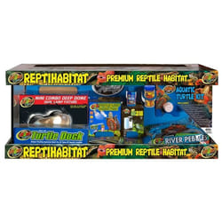 Terrarium aquaterrarium équipé 76x30x30cm Reptihabitat Tortue Aquatique NT-T22E - Zoo Med Noir