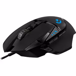 Logitech G G502 HERO, Droitier, Optique, USB Type-A, 16000 DPI, 1 ms, Noir