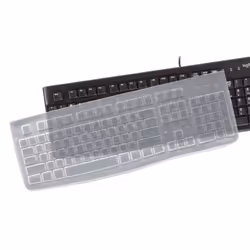 Logitech 956-000015, Couvercle pour clavier, Silicone, Transparent