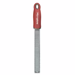 Microplane Zester, Zesteur-râpe, Rouge, Acier inoxydable, Acier inoxydable, Acier inoxydable, Trou d'accroche, États-Unis