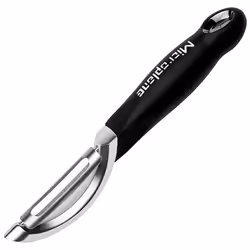 Microplane 48091, Fruits et légumes, Éplucheur droit, Acier inoxydable, Noir, Orifice de suspension