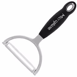Microplane 48095, Légumes, Eplucheur en Y, Acier inoxydable, Noir, Acier inoxydable, Plastique, Trou d'accroche