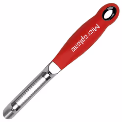 Microplane 48192 Éplucheur Fruits et légumes Eplucheur en Y Rouge, Acier inoxydable