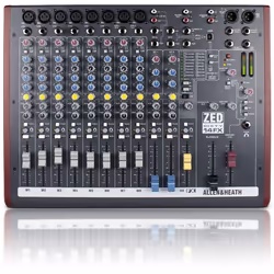 Allen &amp; Heath ZED60-14FX, 8 canaux, Noir, Rouge