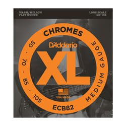 D'Addario ECB82 corde d'instrument de musique Basse 4 pièce(s) Chrome Guitare