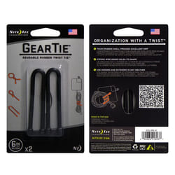 Nite Ize Gear Tie serre-câbles Caoutchouc Noir 2 pièce(s)
