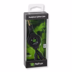 ReTrak EUCABLESPLIT câble audio 1 m 3,5mm Noir