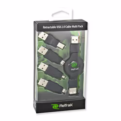 ReTrak EUCABLERU2M câble USB 1 m USB 2.0 USB A Noir