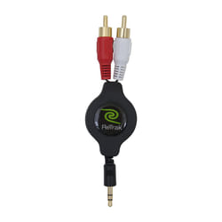 ReTrak EUCABLERCA35 câble audio 1 m 3,5mm RCA Noir, Argent