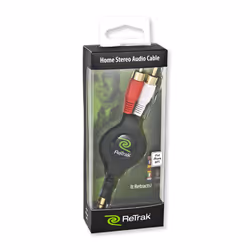 ReTrak EUCABLERCA35 câble audio 1 m 3,5mm RCA Noir, Argent