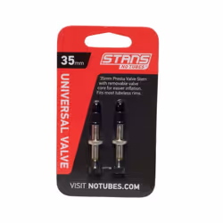 Stan's NoTubes Brass Valves, Kit d’entretien, Freins à disque mécanique pour vélo, Roue, Noir, Acier, 35 mm, 2 pièce(s)