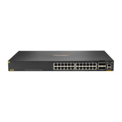 Aruba 6300F 24-port 1GbE Class 4 PoE & 4-port SFP56 Géré L3 Gigabit Ethernet (10/100/1000) Connexion Ethernet, supportant l'alimentation via ce port (PoE) 1U Gris