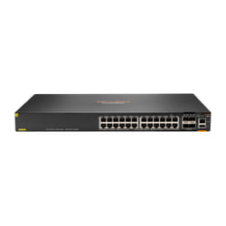 Aruba 6300F 24-port 1GbE Class 4 PoE & 4-port SFP56 Géré L3 Gigabit Ethernet (10/100/1000) Connexion Ethernet, supportant l'alimentation via ce port (PoE) 1U Gris