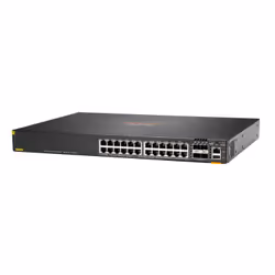 Aruba 6300F 24-port 1GbE Class 4 PoE & 4-port SFP56 Géré L3 Gigabit Ethernet (10/100/1000) Connexion Ethernet, supportant l'alimentation via ce port (PoE) 1U Gris