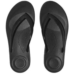 Tongs ergonomiques FitFlop iQushion pour homme - Noir - Caoutchouc