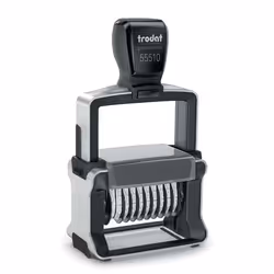 Trodat 55510, Auto-encreur, Tampon dateur, Acier, 50 x 5 mm, Noir, Acier inoxydable, Métal