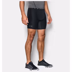 Under Armour HeatGear Armour Mid, Mâle, Noir, Monochromatique, Ajustement serré, Elastane, Polyester