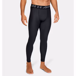 Under Armour HeatGear Armour, Collants de sport, Mâle, Longueur totale, Noir, 1 pièce(s), Course