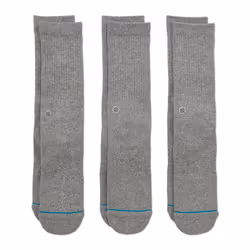 Stance Icon 3 Pack, Chaussettes Crew, Gris, Adulte, Mâle, M, SML