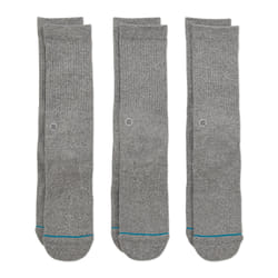 Stance Icon 3 Pack Mâle Chaussettes Crew Gris 3 paire(s)