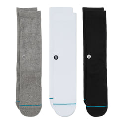 Stance Icon 3 Pack Femelle Chaussettes Crew Noir, Gris, Blanc 3 paire(s)