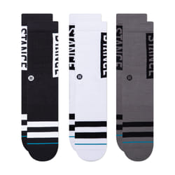 Stance The OG 3 Pack Mâle Chaussettes Crew Noir, Gris, Blanc 3 paire(s)
