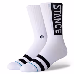 Stance The OG 3 Pack Mâle Chaussettes Crew Noir, Gris, Blanc 3 paire(s)