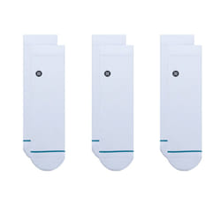 Stance Icon Quarter 3 Pack Chaussettes Crew Blanc 3 paire(s)