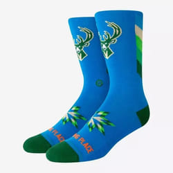 Chaussettes NBA - STANCE - Milwaukee Bucks City Edition 23 - Bleu-Noir - Taille L - Mixte