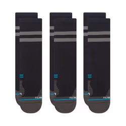 Stance Franchise UL Crew 3 Pack, Chaussettes Crew, Noir, Adulte, SML, 3 paire(s)