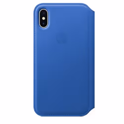 Apple Étui folio en cuir pour iPhone X - Bleu électrique, Folio, Apple, iPhone X, Bleu