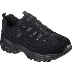 Baskets Femme SKECHERS DLites-Play On - Noir - Synthétique - Lacets