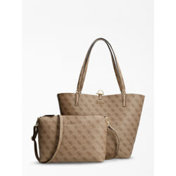 GUESS Cabas Alby logo 4G Beige 43 x 30 x 15 cm