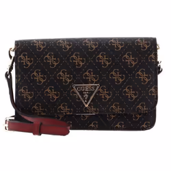 Sac à épaule bandoulière - GUESS - Noelle Xbody Flap Organizer - Marron - 100% polyuréthane - 280 g