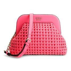 GUESS Pochette rose pour femme - Sicilia Lilica Frame Clutch Bright Pink 180678