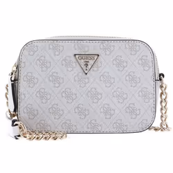 GUESS Sac à épaule bandoulière beige pour femme - Noelle Crossbody Camera Dove Logo 214477