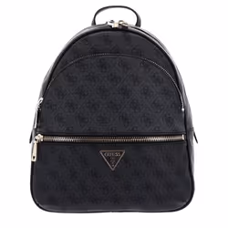 GUESS Sac à dos gris foncé noir pour femme - Manhattan Backpack L Coal Logo 264630