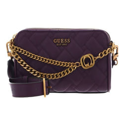 GUESS Sac à épaule bandoulière rouge vin pour femme - Gracelynn Mini Status Shoulder Bag Plum 242940