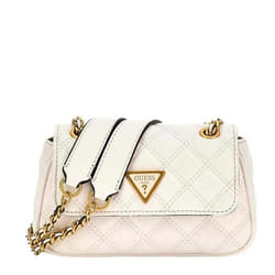 Sac à épaule bandoulière - GUESS - Giully Mini Convertible Crossbody Flap - Couleur Ivory - 18x12 cm - 375 g