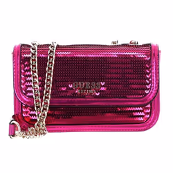 GUESS Sac à épaule bandoulière pourpre pour femme - Kaska Mini Convertible Flap Crossbody Bag Fuchsia 251522