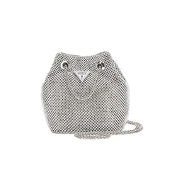Sac bandoulière Guess Femme seau lua strass Argent Synthétique