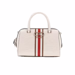 GUESS Sac à main beige, rouge, marron et blanc