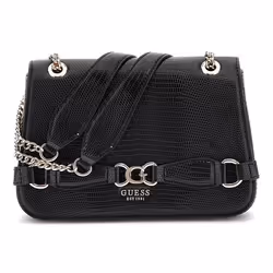 Sac à épaule - GUESS - Arlena Convertible Xbody Flap - Noir - Peau de serpent - 235x145x45 cm