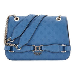 GUESS Sac à épaule bandoulière gris bleu pour femme Arlena Logo Convertible Xbody Flap Slate Logo 270494