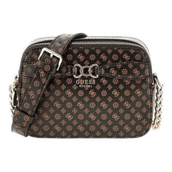 Sac à épaule bandoulière - GUESS - Arlena - Marron foncé - Marron clair - Logo Mocha