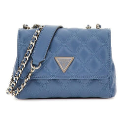 GUESS Sac à épaule bandoulière bleu pour femme Giully Mini 2 Compartment Convertible Flap Slate XS 272056