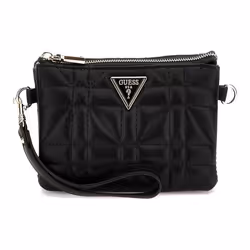Sac à épaule bandoulière - GUESS - Latona Mini - Noir - 3 compartiments - Zippé