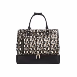 Sac de voyage - GUESS - Stark Zip Bottom - Noir Brun Clair - 40x33x17 cm - Femme