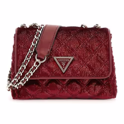 Sac à épaule bandoulière - GUESS - Giully Mini - Rouge foncé - 2 Compartiments - Compact XS